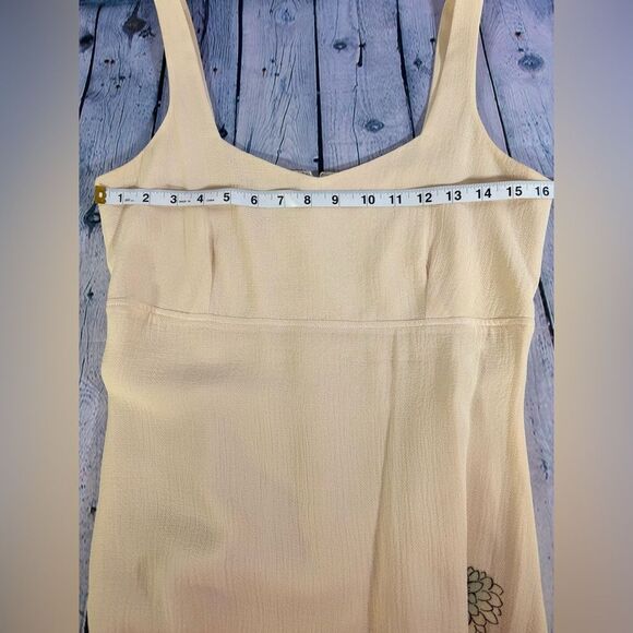 VINTAGE Tommy Bahama Yellow Floral Graphic Print 100% Silk Lightweight Dress S - Picture 8 of 11